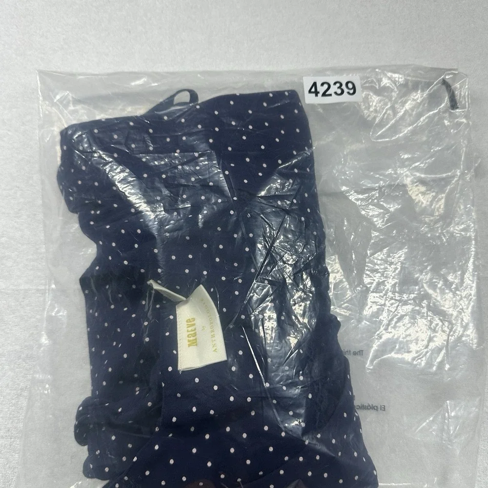 Maeve by Anthropologie Polka Dot Blouse Size S  Button Front Classic Style - Picture 11 of 11